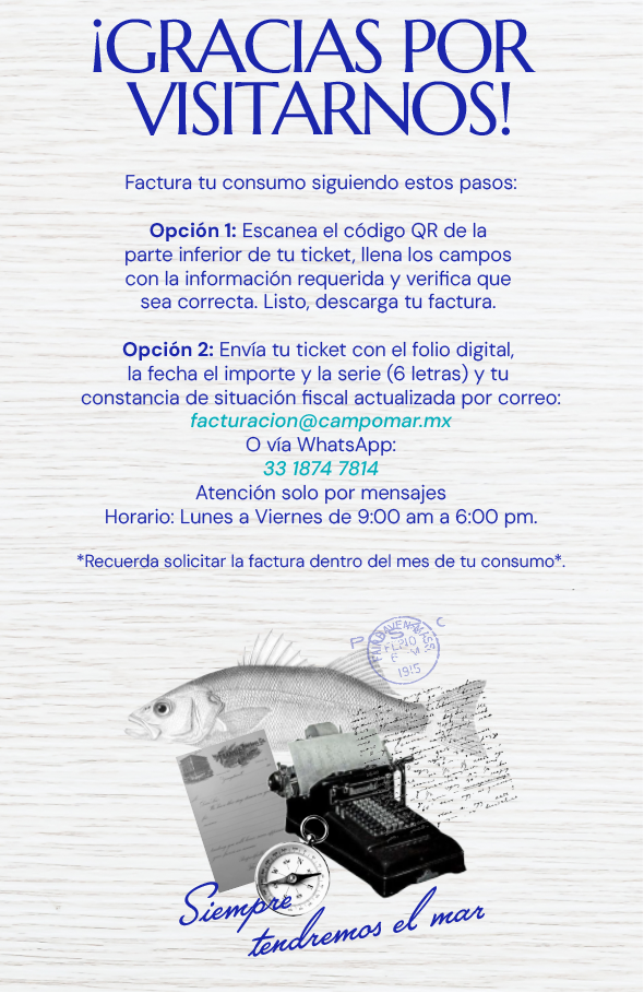 Facturación - Gracias por visitarnos